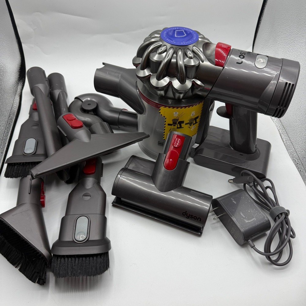 Dyson V7 Cordless Handheld Vacuum Iron Nickel Bagless Portable with Attachments